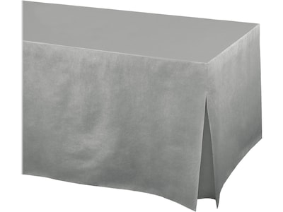 Amscan Tablefitters Party Tablecover, Silver, 3/Pack (579501.18)