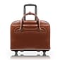 McKlein WILLOWBROOK W Series Laptop Briefcase, Brown Genuine Leather (94984)