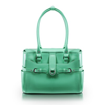 McKlein WILLOW SPRINGS W Series Laptop Briefcase, Mint Genuine Leather (96562)