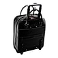 McKlein UPTOWN L Series Laptop Rolling Briefcase, Black Genuine Leather (97695)