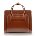 McKlein LAKE FOREST W Series Laptop Briefcase, Brown Genuine Leather (94334)