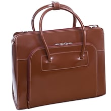 McKlein LAKE FOREST W Series Laptop Briefcase, Brown Genuine Leather (94334)