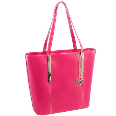 McKlein CRISTINA Fuchsia Genuine Leather Tote with Tablet Pocket, Large (97543)