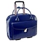 McKlein Granville L Series Laptop Briefcase, Navy Genuine Leather (96147A)