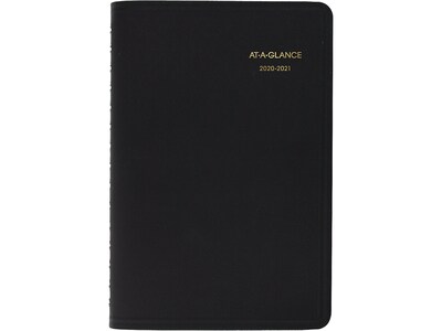 2020-2021 AT-A-GLANCE 5 x 8 Academic Appointment Book, Black (70-807-05-21)