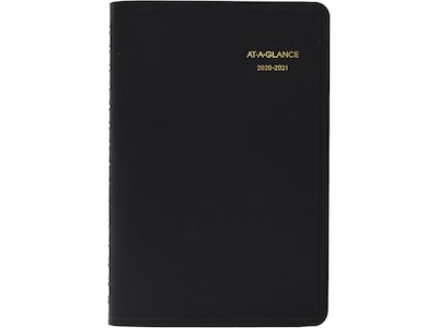 2020-2021 AT-A-GLANCE 5 x 8 Academic Appointment Book, Black (70-807-05-21)