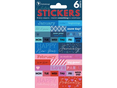 TF Publishing Seasonal Stickers, Multicolor, 192/Pack (99-2002)