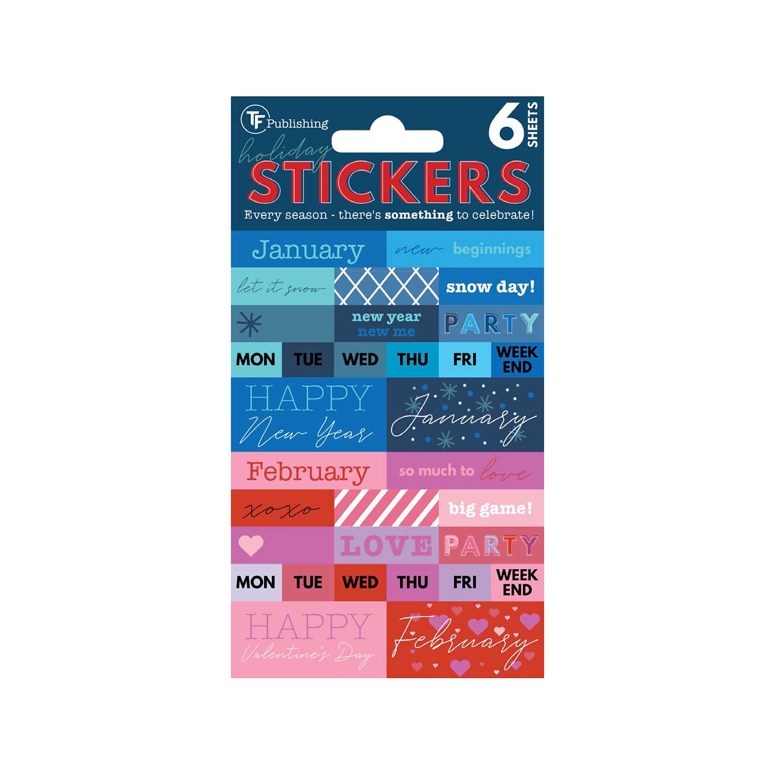 TF Publishing Seasonal Stickers, Multicolor, 192/Pack (99-2002)