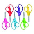 Westcott® School 5 Stainless Steel Kids Scissors, Blunt Tip, Assorted Colors, 6/Pack (16454)