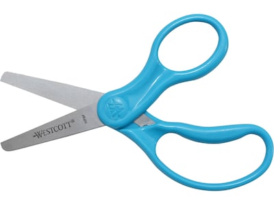 Fiskars 5 Blunt-Tip Scissors for Kids 4+ - Scissors for School or Crafting  - Back to School Supplies - Blue
