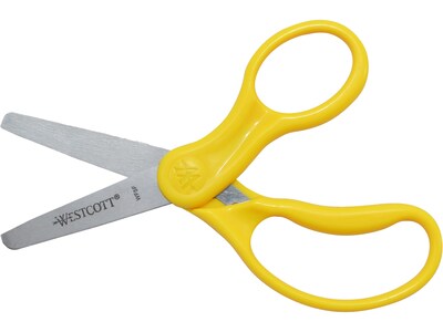 Westcott School 5" Stainless Steel Kid's Scissors, Blunt Tip, Assorted Colors, 6/Pack (16454)