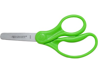 Westcott Kids Scissors Blunt Tip 5 Assorted Bent Handles 6/Pack 16454