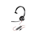 Plantronics Blackwire 3310 Wired Mono On Ear Computer Headset, Black (213928-01)