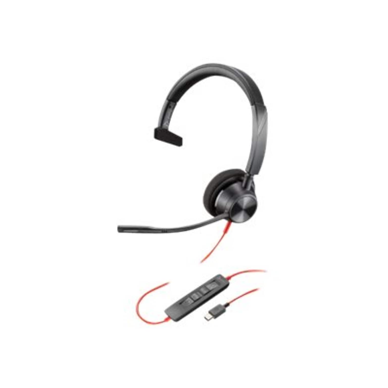 Poly Blackwire 3310 Mono Ear Cushion, Over-the-Head, Black (213929-01)