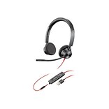 Plantronics Blackwire 3325 Wired Stereo On Ear Computer Headset, Black (213938-01)