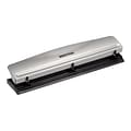 Bostitch 3-Hole Punch, 12 Sheet Capacity, Silver/Black (HP12)