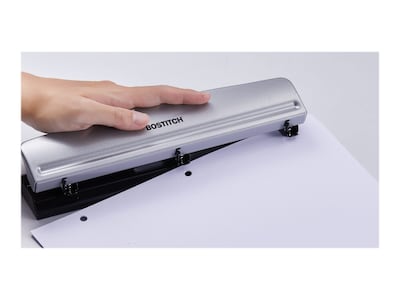 Bostitch 12-Sheet Silver/Black 3-Hole Punch