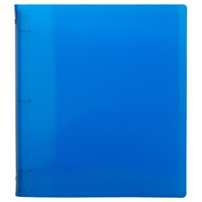 JAM Paper Designders 1" 3-Ring Flexible Poly Binders, Blue (750T1BU)