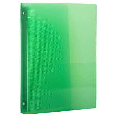 JAM Paper Designders 1 3-Ring Flexible Poly Binders, Green (750T1GR)