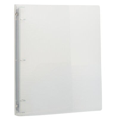 JAM Paper Designders 3/4" 3-Ring Flexible Poly Binders, Clear (750T1CL)