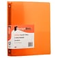 JAM Paper Designders 3/4" 3-Ring Flexible Poly Binder, Orange Glass Twill (750T1OR)