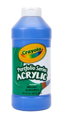 Crayola Portfolio Acrylic Paint, Brilliant Blue, 16 oz. (20-4016-570)