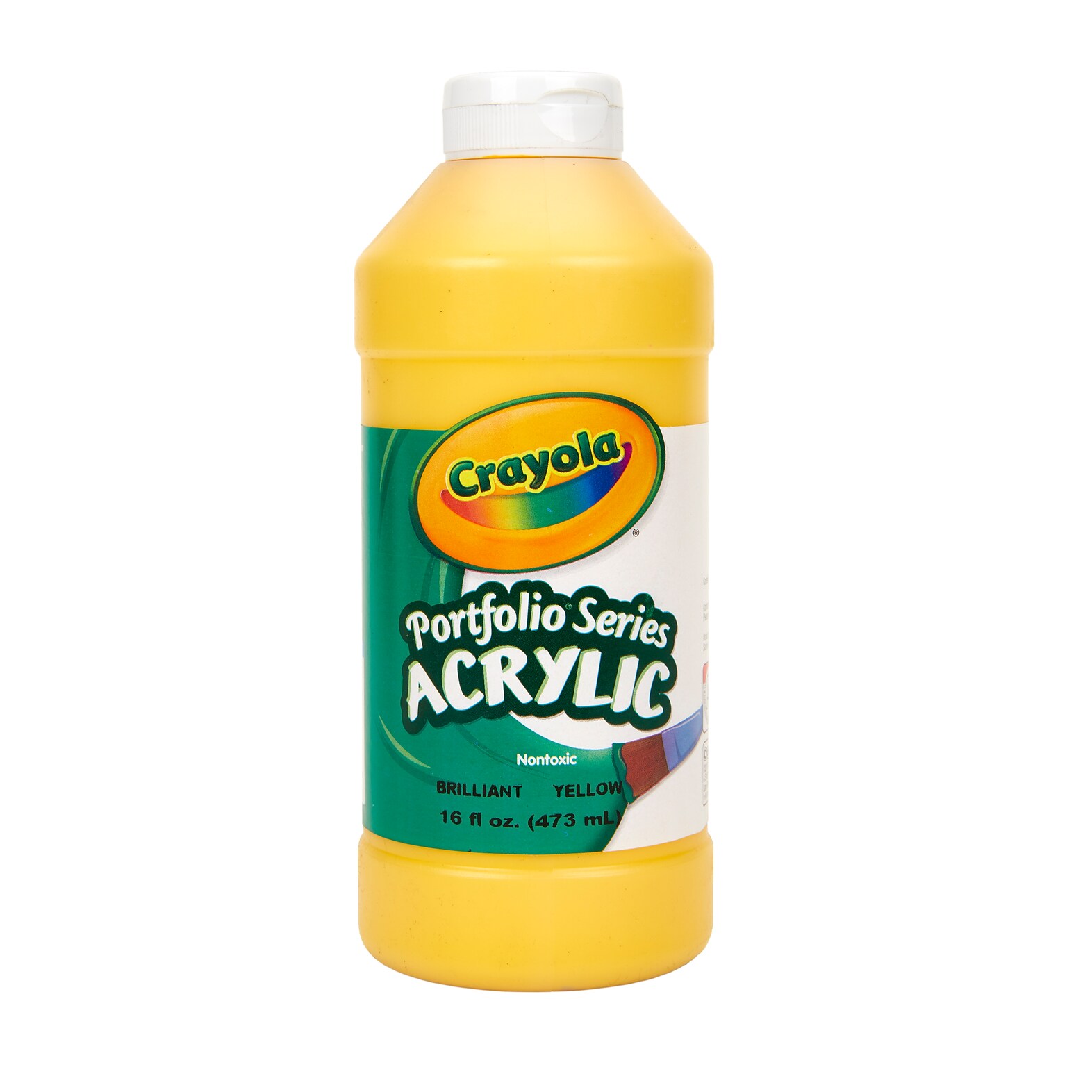 Crayola Portfolio Acrylic Paint, Brilliant Yellow, 16 oz. (20-4016-830)