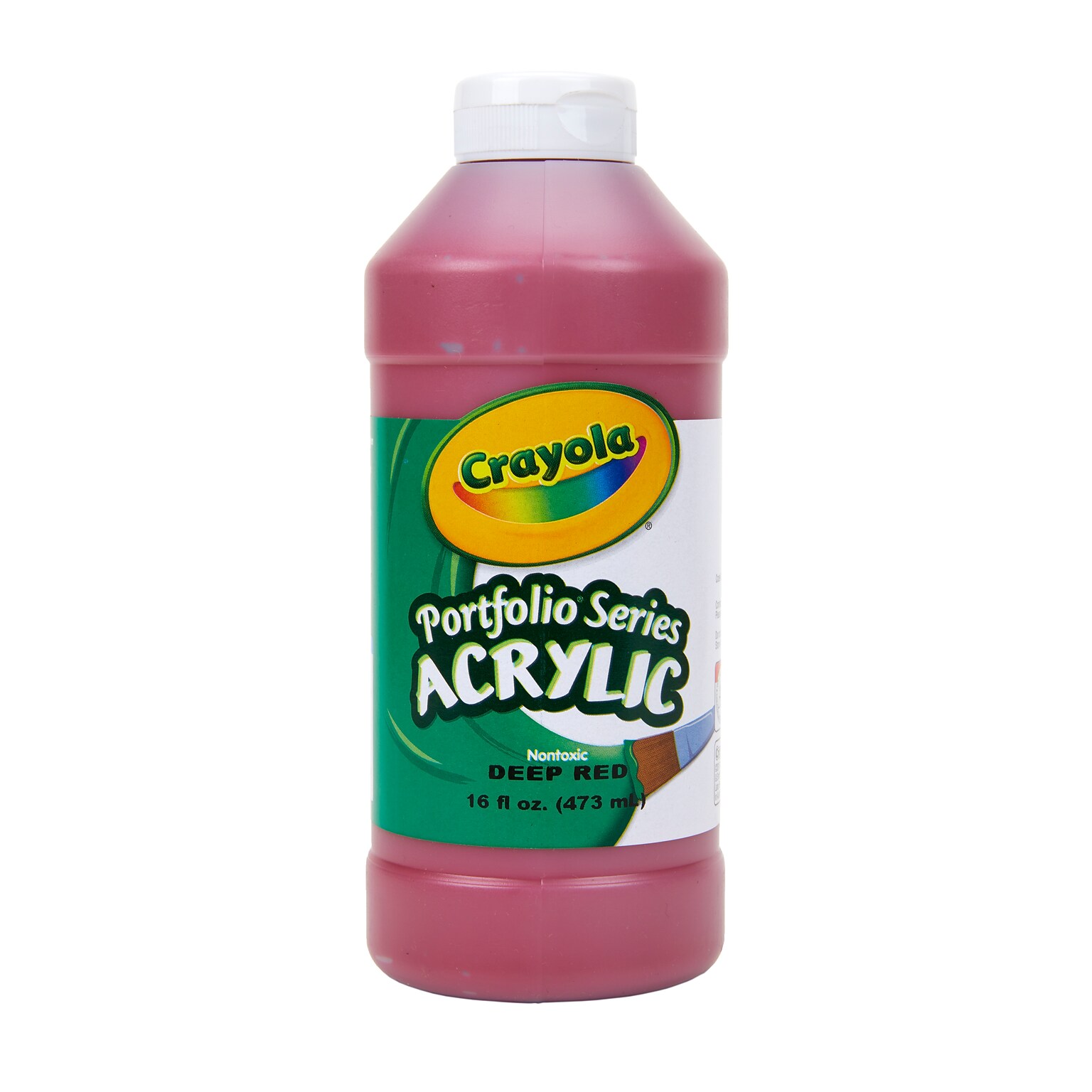Crayola Portfolio Acrylic Paint, Deep Red, 16 oz. (20-4016-115)