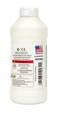 Crayola Portfolio Acrylic Paint, Titanium White, 16 oz. (20-4016-432)