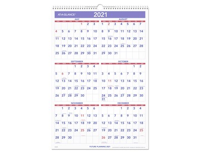 2020 AT-A-GLANCE 22.75 x 15.5 Wall Calendar, White (AY3-28-21)