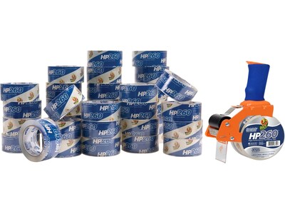 Duck HP260 Packing Tape Bundle, 36 Rolls + BladeSafe Tape Gun (DUCKPACKA-STP)