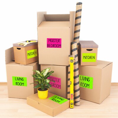 Avery Laser Shipping Labels, 5-1/2" x 8-1/2", Neon Green, 2 Labels/Sheet, 100 Sheets/Box (5952)