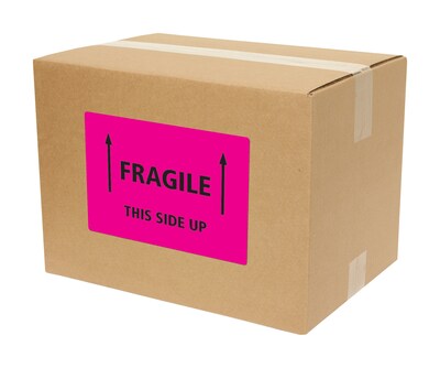Avery High Visibility Laser Shipping Labels, 5 1/2 x 8 1/2, Neon Magenta, Pack of 200 (5948)
