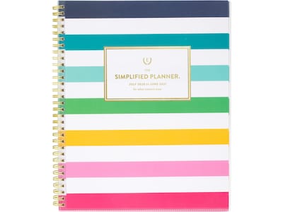 2020-2021 AT-A-GLANCE 8.5 x 11 Academic Planner, Emily Ley Simplified, Happy Stripe (EL400-901A-21)