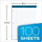 TOPS Docket Notepads, 8.25" x 11.75", Wide, White, 100 Sheets/Pad, 6 Pads/Pack (TOP 63437)