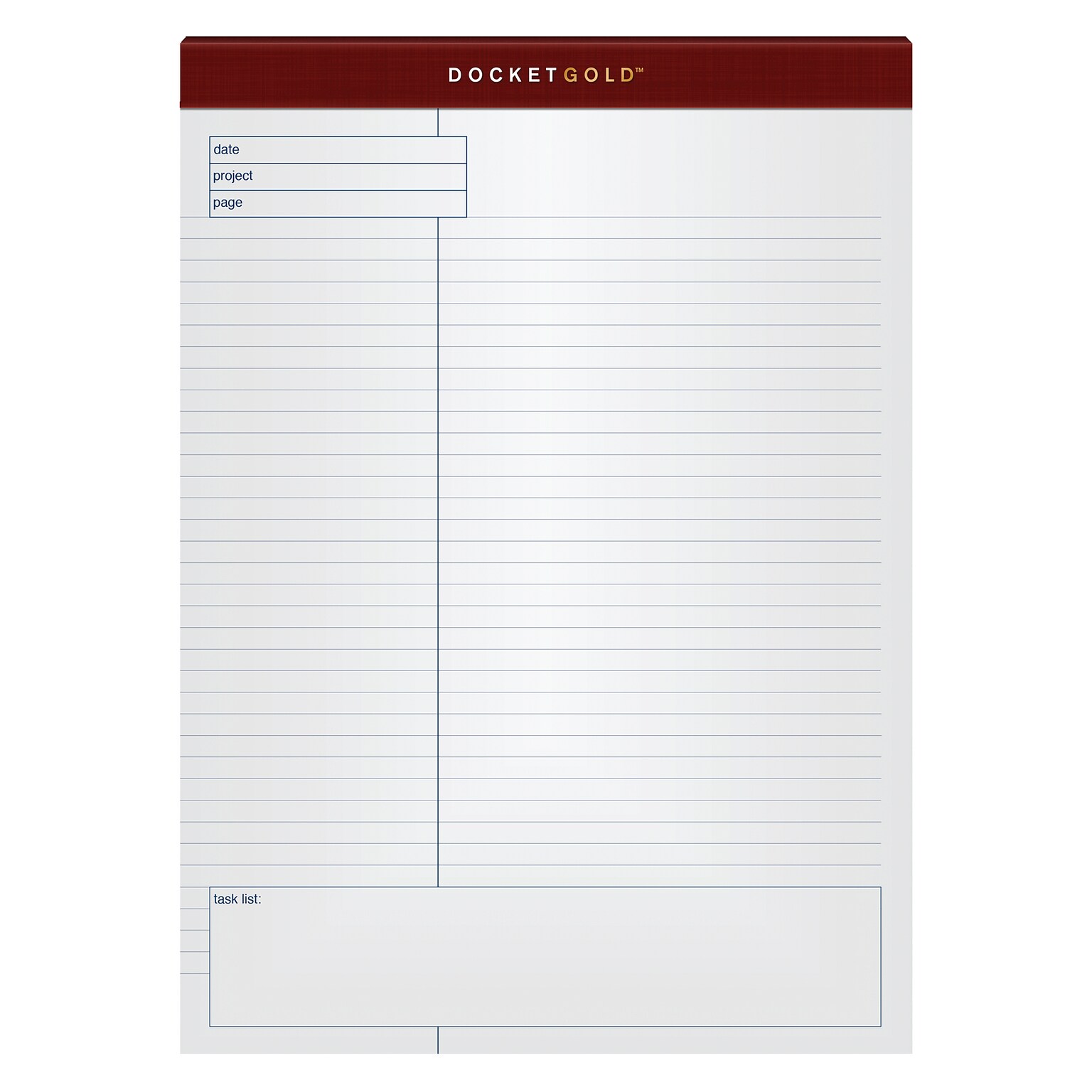 TOPS Docket Gold Notepads, 8.5 x 11.75, Quad, White, 40 Sheets/Pad, 4 Pads/Pack (TOP 77102)