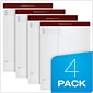 TOPS Docket Gold Notepads, 8.5" x 11.75", Quad, White, 40 Sheets/Pad, 4 Pads/Pack (TOP 77102)