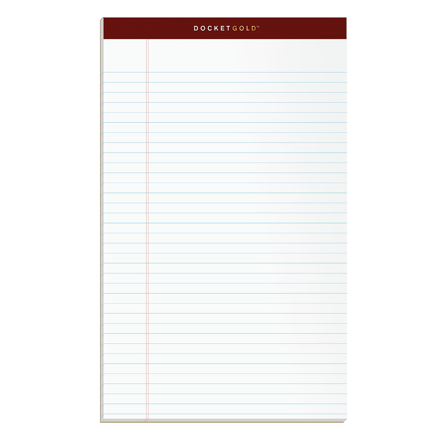 Tops Docket Gold Notepads, 8.5 x 14, White, 50 Sheets/Pad, 12 Pads/Pack (63990)