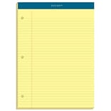TOPS Double Docket Writing Tablet, 8-1/2 x 11-3/4, College Ruled, Canary, 100 Sheets/Pad (63383)