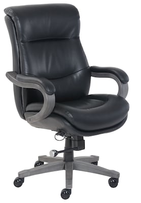 La Z Boy Wickingham Leather Back Perforated Leather Gel Infused Memory Foam Executive Chair Soft Bl Quill Com