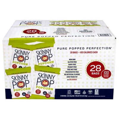 Skinny Pop Original Popcorn, .65 oz., 28/Box (SKP00462)