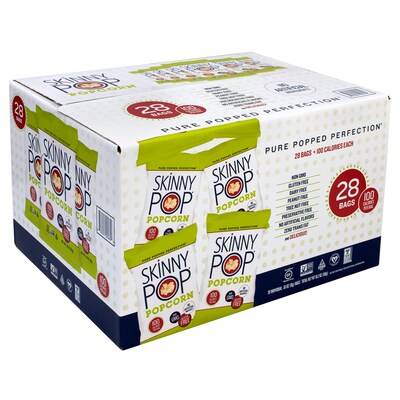 Skinny Pop Original Popcorn, .65 oz., 28/Box (SKP00462)