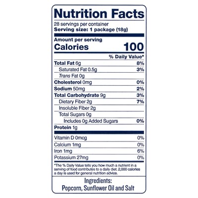 Skinny Pop Original Popcorn, .65 oz., 28/Box (SKP00462)
