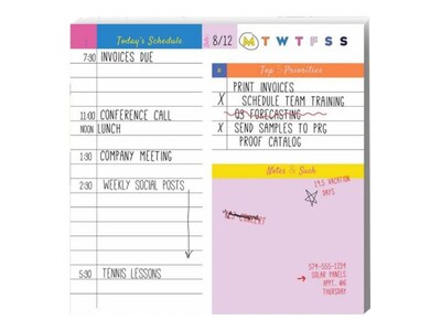TF Publishing Daily Note Block, 4.5" x 4.5", Bright Block, 300 Sheets/Pad, 1 Pad/Pack (99-3311)