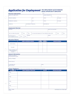  Qilery 200 Sheets Applications for Employment 2 Sided