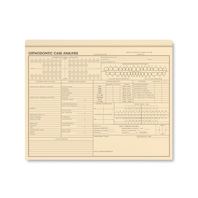 ComplyRight Orthodontic Case Analysis File, 9.5 x 11.75, 25 Folders/Pack (A1048)