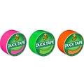 Duck Heavy Duty Duct Tapes, 1.88 x 15 Yds., Neon Pink/Green/Orange, 3 Rolls/Pack (DUCKNEON3PK-STP)