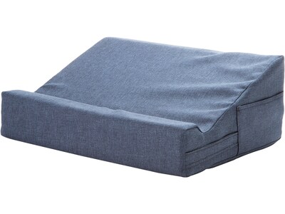 Mind Reader 16.25 x 12.5 Fabric Lap Desk Cushion, Denim Blue (LAPCUSH-GRY)
