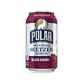 Polar Seltzer Water, 12 Fl. Oz., Black Cherry, 12/Carton, 2 Cartons/Pack (1000228)