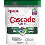 Cascade Platinum ActionPacs Dishwasher Detergent Pacs, Fresh Scent, 62 Pacs (97726)